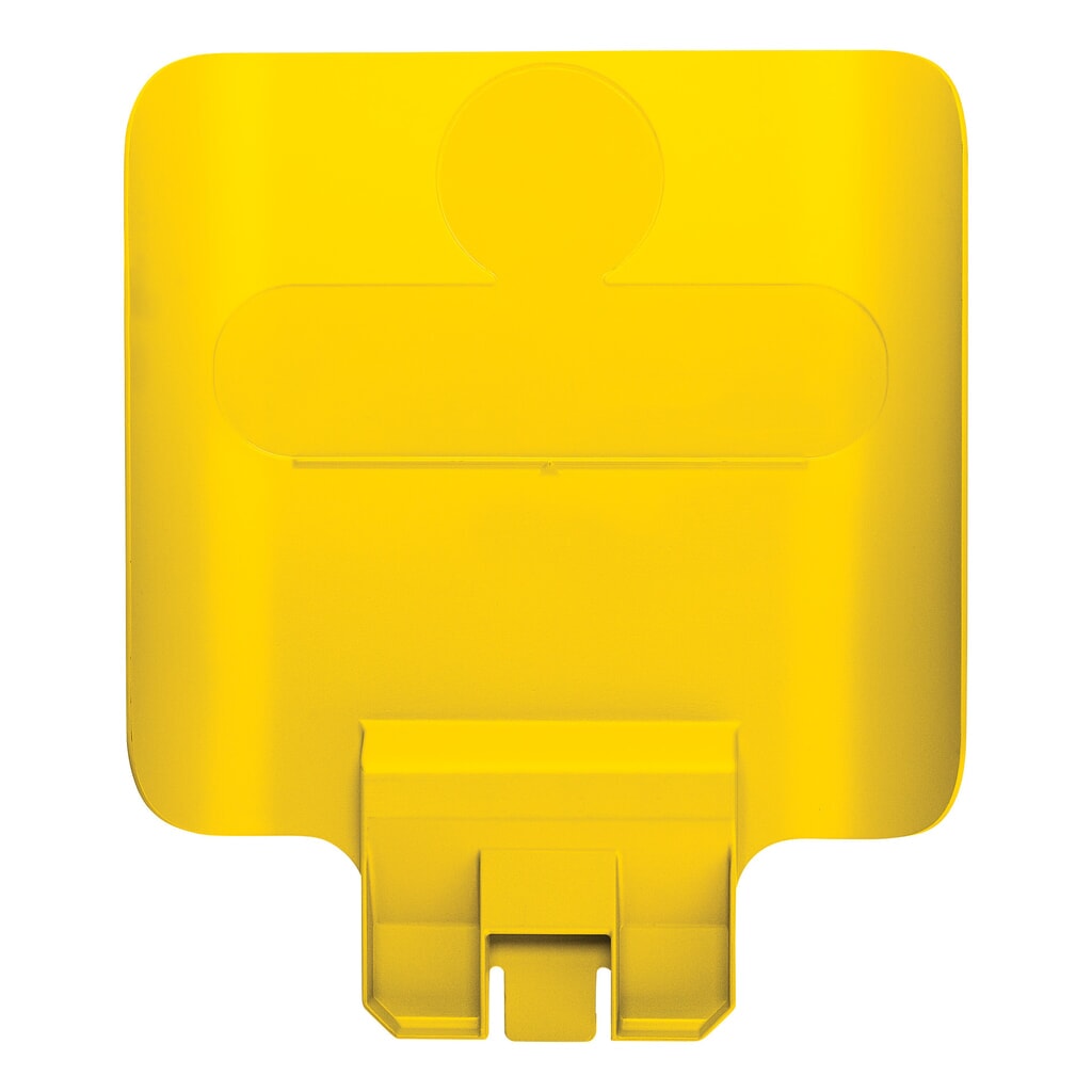 Bacheca per la stazione di riciclaggio Rubbermaid® Slim Jim, giallo Immagine del prodotto: Bacheca per la stazione di riciclaggio Rubbermaid® Slim Jim, giallo