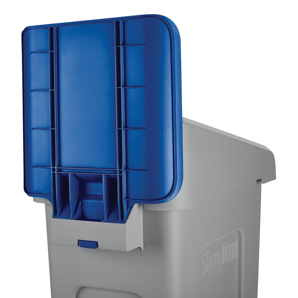 Immagine del prodotto n. 2: Bacheca per la stazione di riciclaggio Rubbermaid® Slim Jim, blu