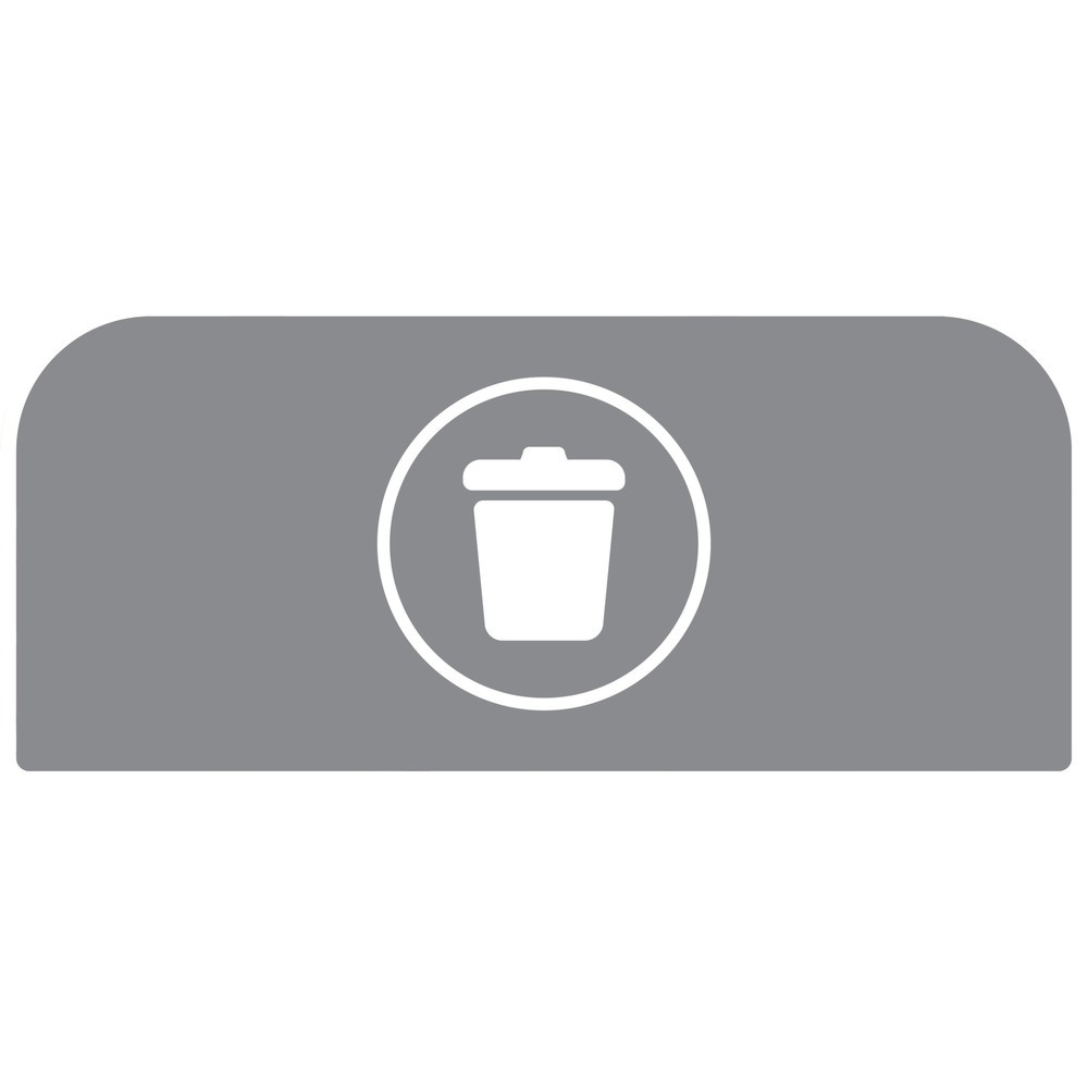 Immagine del prodotto: Bacheca rifiuti per contenitore per rifiuti Rubbermaid® Configure Recycling, 57 litri, grigio