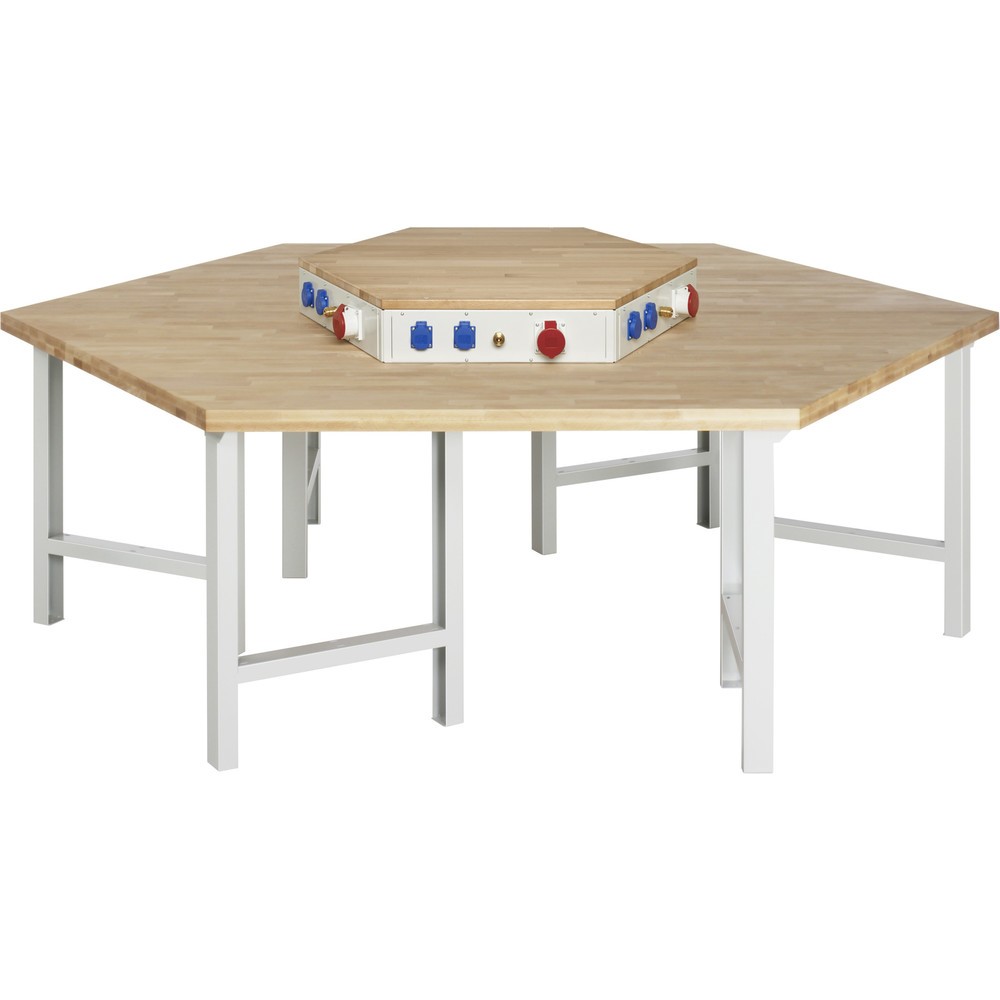 Immagine del prodotto: Banco da lavoro di gruppo RAU serie 4000, blocco portaprese, AxLxP 850 x 2.700 x 2.340 mm