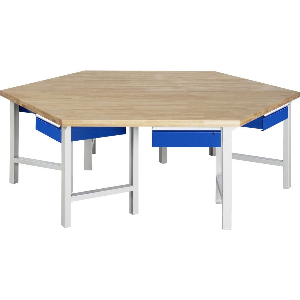 Immagine del prodotto: Banco da lavoro di gruppo RAU serie 4000, AxLxP 840 x 2.700 x 2.340 mm, 6 cassetti con ErgoScript®