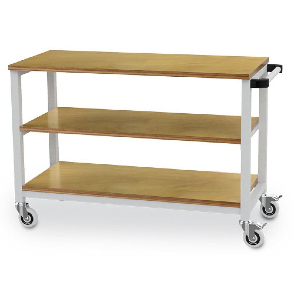 Immagine del prodotto n. 1: Banco da lavoro mobile Bedrunka+Hirth R 18-16, AxLxP 880 x 1.200 x 540 mm, grigio chiaro, 2 ripiani