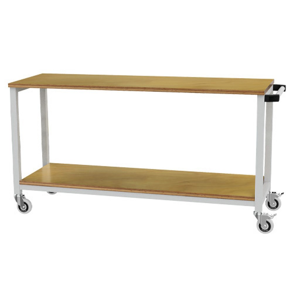 Banco da lavoro mobile Bedrunka+Hirth R 18-16, AxLxP 880 x 1.500 x 540 mm, grigio chiaro, 1 ripiano Immagine del prodotto: Banco da lavoro mobile Bedrunka+Hirth R 18-16, AxLxP 880 x 1.500 x 540 mm, grigio chiaro, 1 ripiano