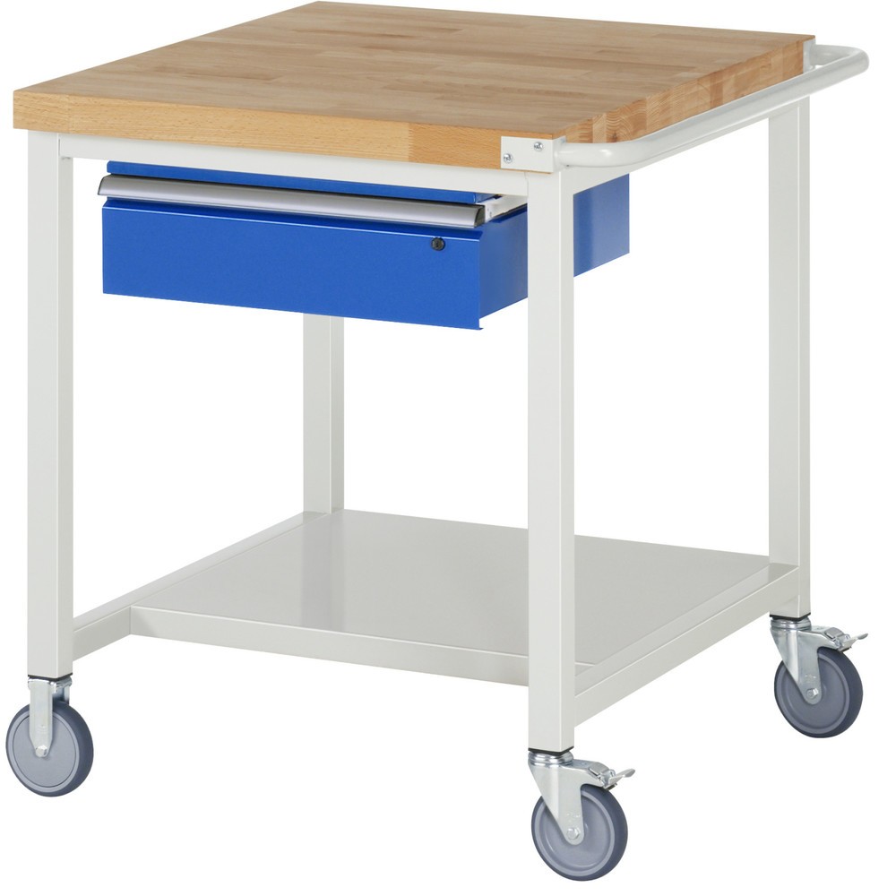 Immagine del prodotto: RAU Banco da lavoro mobile Serie 8000, HxLxP 880 x 750 x 900 mm, piano di appoggio inferiore, con 1 cassetto a destra