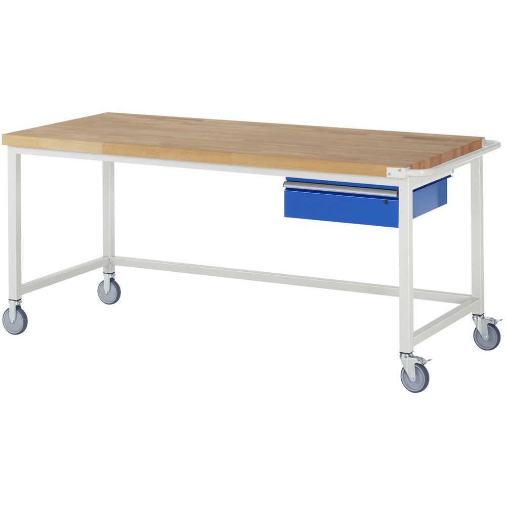 Immagine del prodotto n. 1: RAU Banco da lavoro mobile Serie 8000, HxLxP 880 x 2.000 x 900 mm, con 1 cassetto a destra