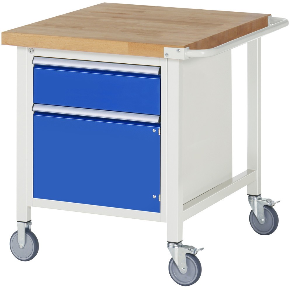 Immagine del prodotto n. 1: RAU Banco da lavoro mobile Serie 8000, HxLxP 880 x 750 x 900 mm, 1 contenitore nella base, con 1 cassetto e 1 anta battente