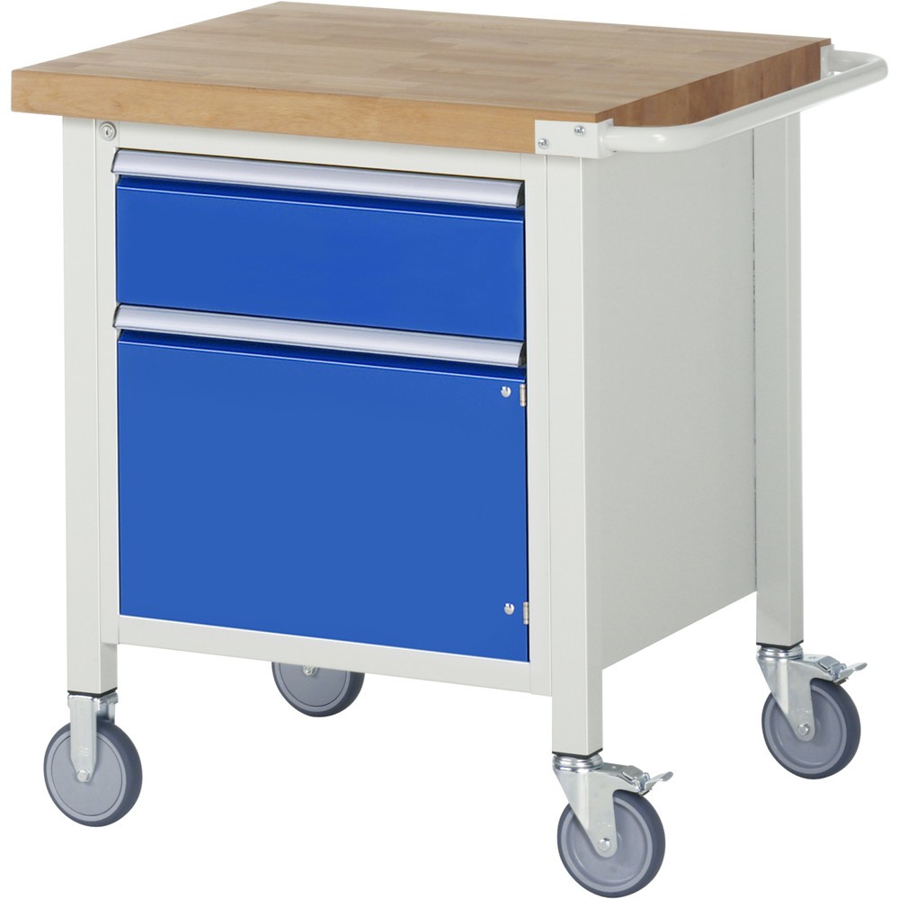 Immagine del prodotto n. 1: Banco da lavoro mobile RAU serie 8000, 1 anta battente, AxLxP 880 x 750 x 700 mm, 1 cassetto