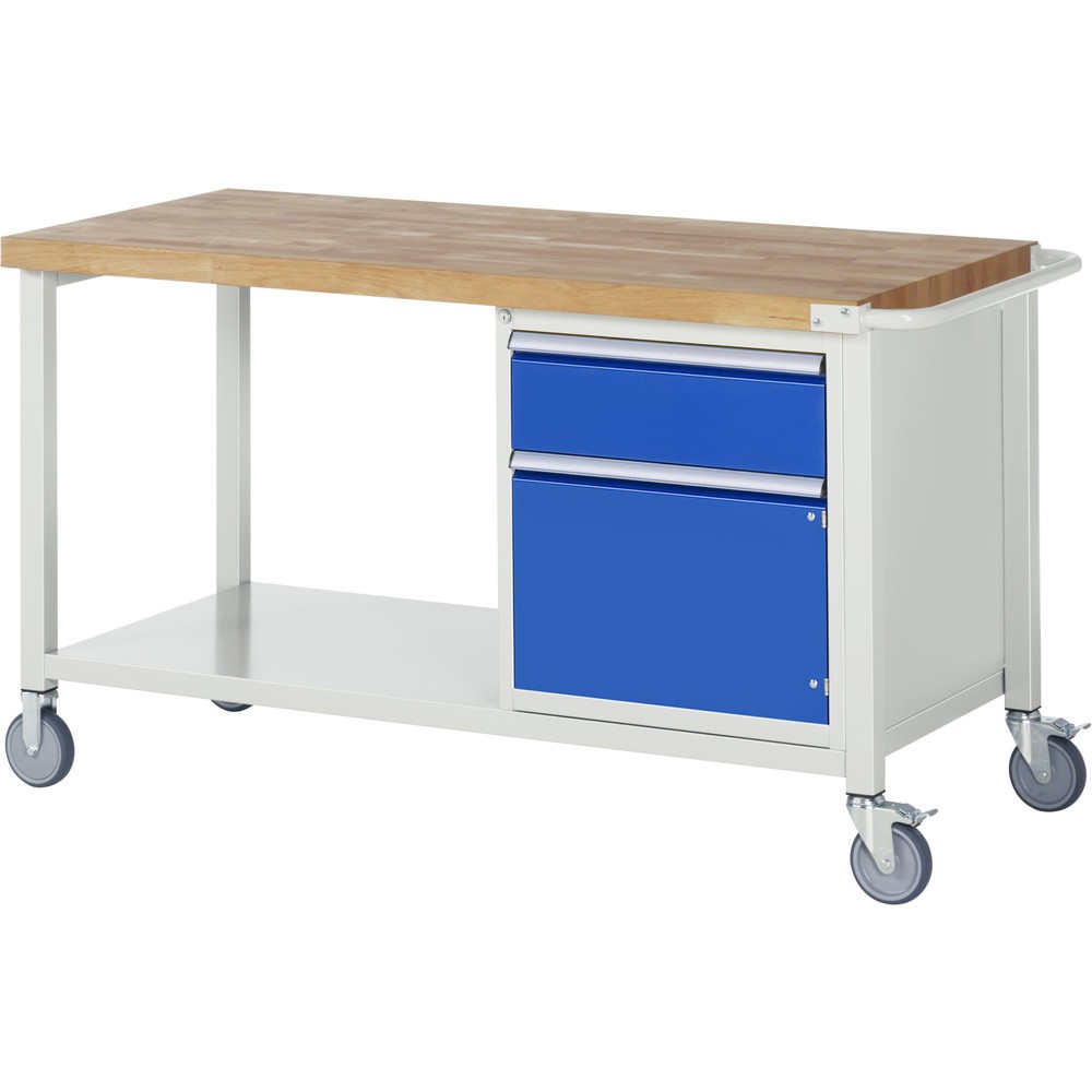 Immagine del prodotto: RAU Banco da lavoro mobile Serie 8000, HxLxP 880 x 1.500 x 700 mm, 1 contenitore nella base, con 1 cassetto e 1 anta battente