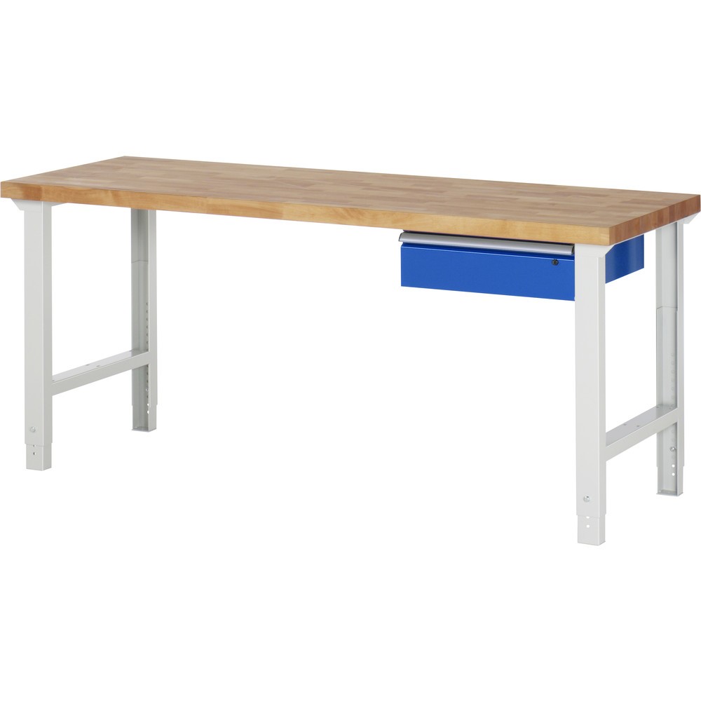 Immagine del prodotto n. 1: RAU Banco da lavoro Serie 7000, HxLxP 790-1.140 x 2.000 x 700 mm, con 1 cassetto a destra