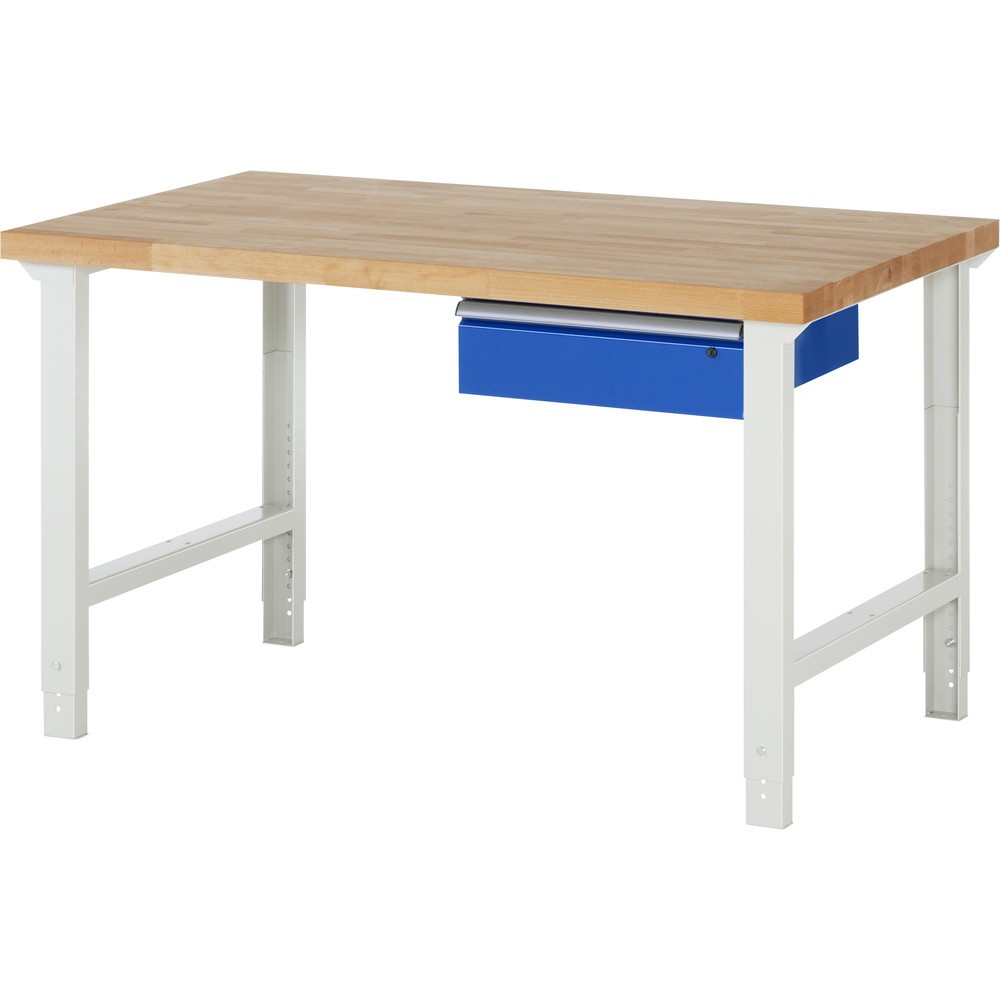 Immagine del prodotto: RAU Banco da lavoro Serie 7000, HxLxP 790-1.140 x 1.500 x 900 mm, con 1 cassetto a destra