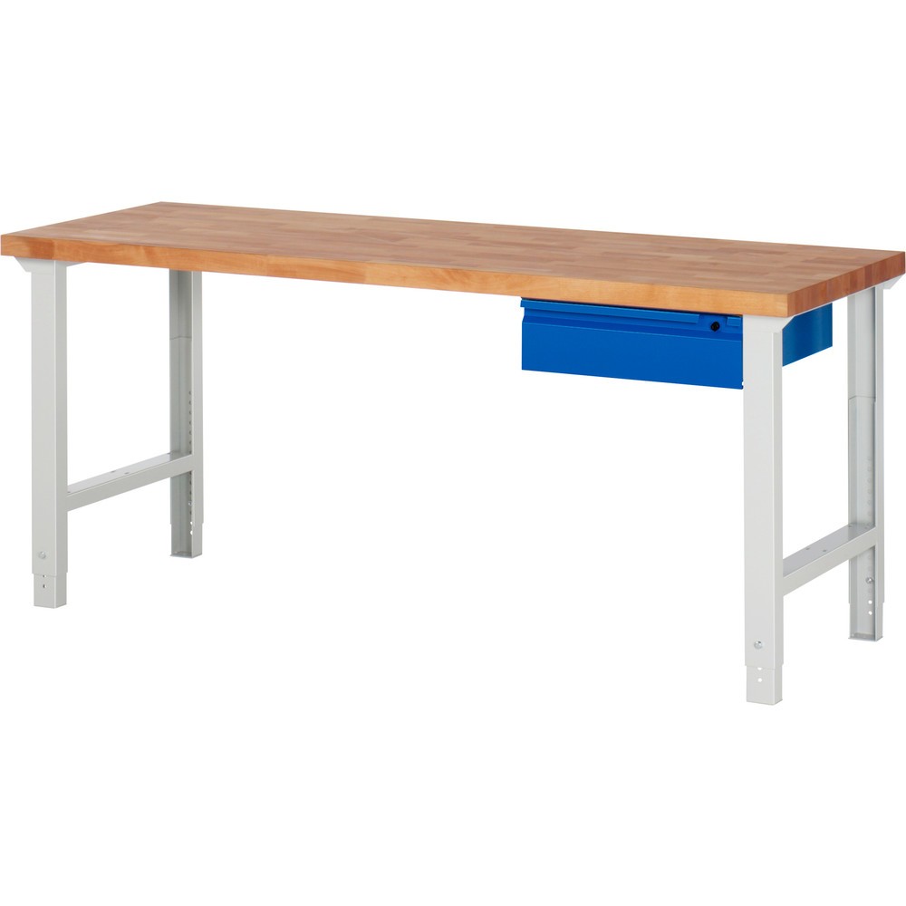 Immagine del prodotto n. 1: Banco da lavoro RAU serie 7000, AxLxP 790-1.140 x 2.000 x 700 mm, 1 cassetto 1 x 150 mm