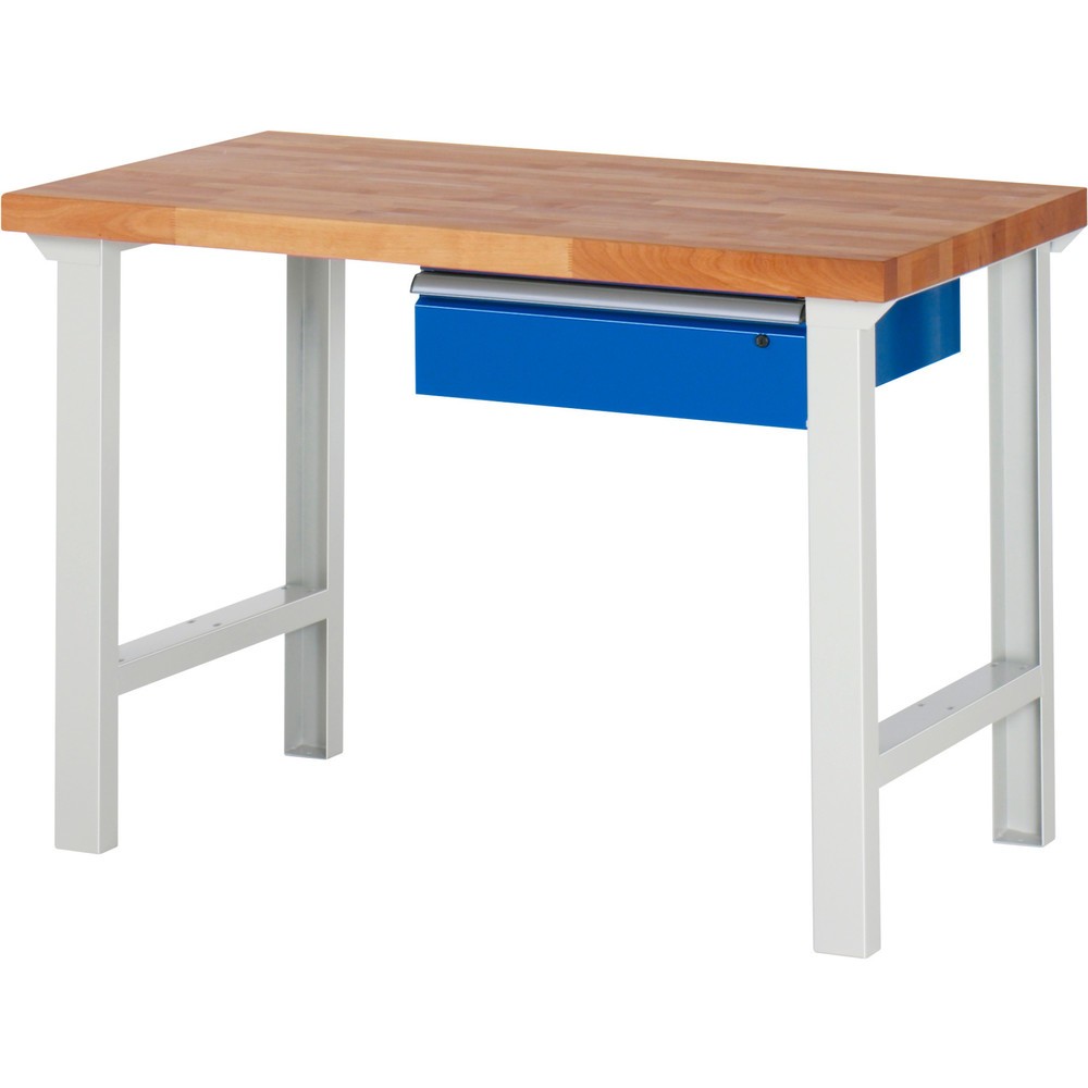 Immagine del prodotto n. 1: Banco da lavoro RAU serie 7000, AxLxP 840 x 1.250 x 700 mm, 1 cassetto, maniglia ErgoScript®