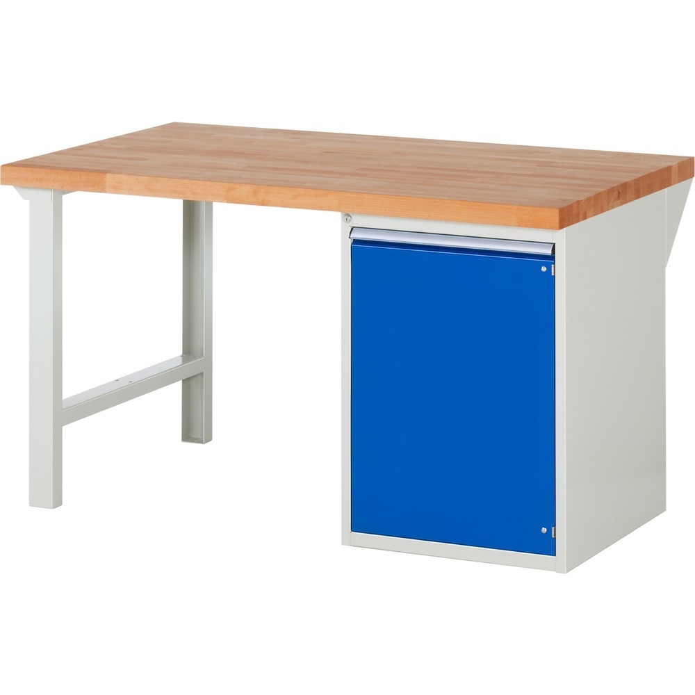 Immagine del prodotto n. 1: Banco da lavoro RAU serie 7000, 1 contenitore, AxLxP 840 x 1.500 x 900 mm, 1 anta battente, 1 ripiano