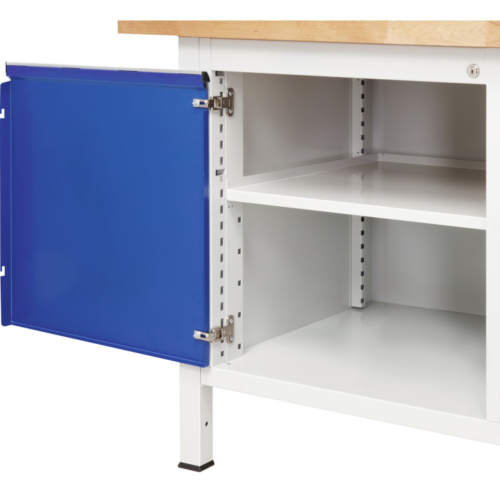 Immagine del prodotto n. 3: Banco da lavoro RAU serie 8000, 2 contenitori doppi, 4 ante battenti, AxLxP 840 x 2.500 x 900 mm