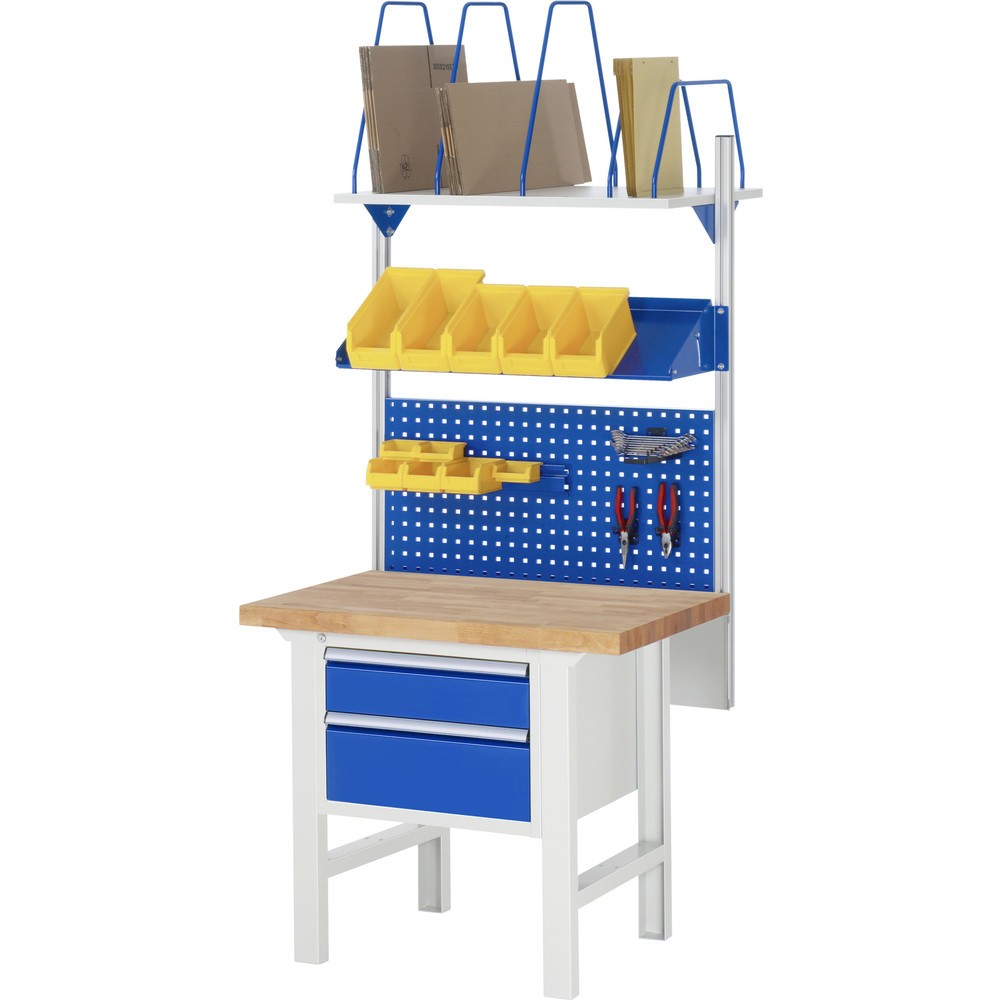 Immagine del prodotto n. 4: Banco da lavoro RAU serie 7000, AxLxP 840 x 1.000 x 700 mm, 2 cassetti 1 x 150 mm, 1 x 210 mm, portata cassetti 100 kg