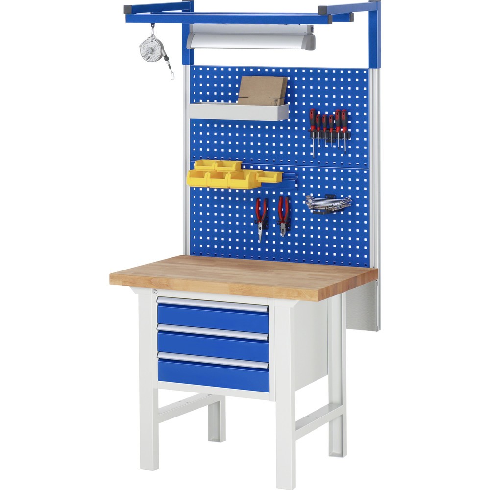 Immagine del prodotto n. 6: Banco da lavoro RAU serie 7000, AxLxP 840 x 1.000 x 700 mm, 2 cassetti 1 x 150 mm, 1 x 210 mm, portata cassetti 100 kg