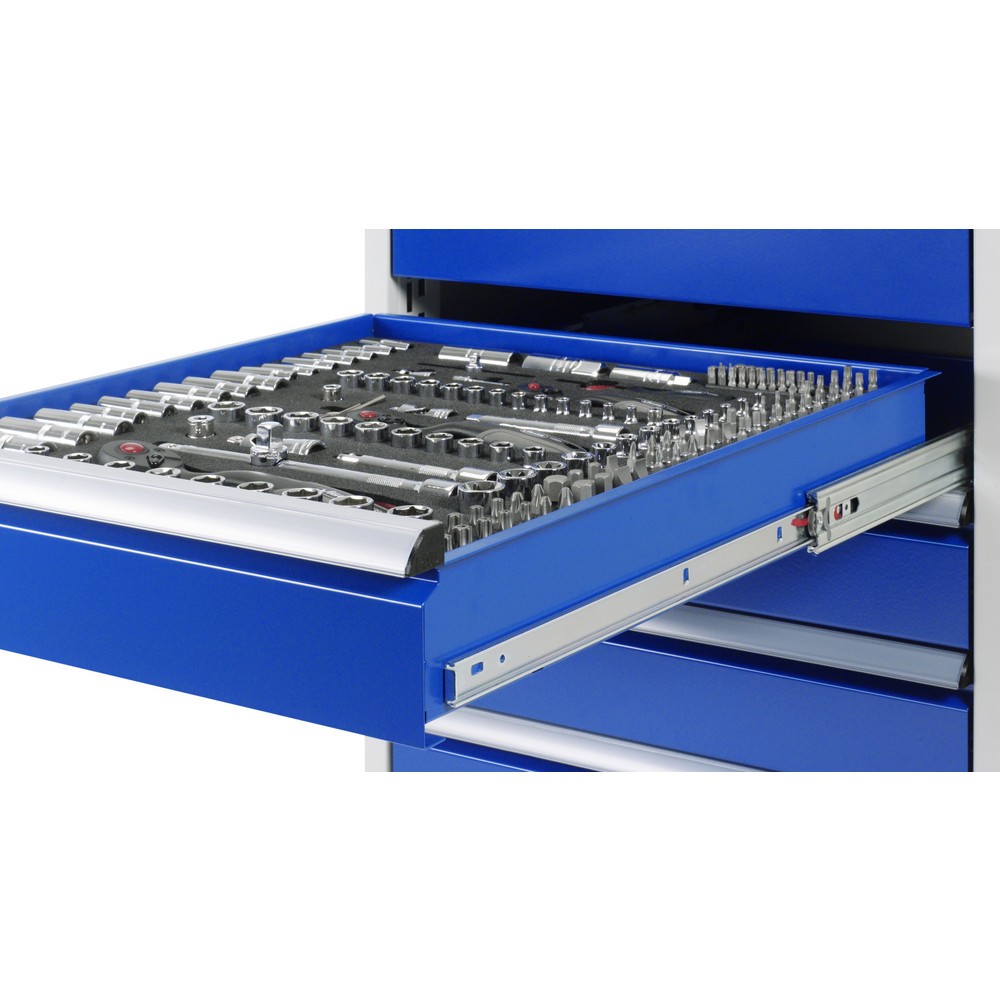 Immagine del prodotto n. 6: Banco da lavoro RAU serie 8000, AxLxP 840-1.040 x 1.000 x 900 mm, 2 cassetti estraibili al 100% 1 x 150, 1 x 210 mm, portata cassetti 75 kg