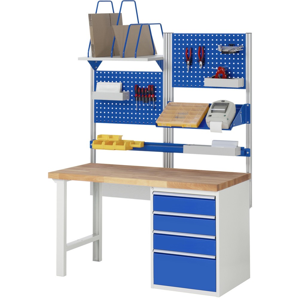 Immagine del prodotto n. 5: Banco da lavoro RAU serie 7000, 1 contenitore, AxLxP 890 x 1.500 x 900 mm, 7 cassetti estraibili al 100%, portata cassetti 100 kg