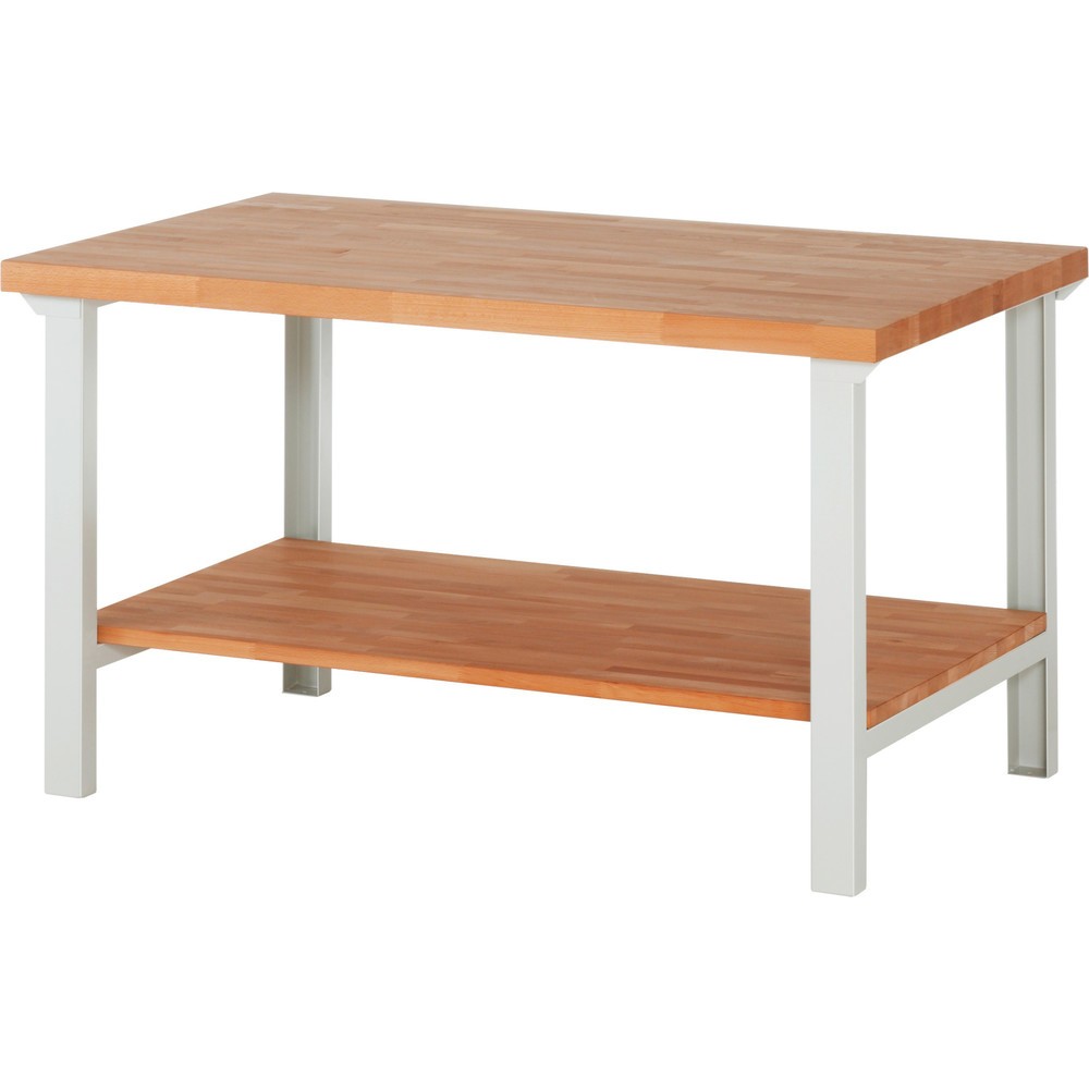 Immagine del prodotto: Banco da lavoro RAU serie 7000, 1 piano di appoggio in faggio massiccio, AxLxP 840 x 1.500 x 900 mm
