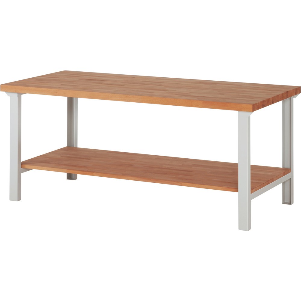 Immagine del prodotto n. 1: Banco da lavoro RAU serie 7000, 1 piano di appoggio in faggio massiccio, AxLxP 840 x 2.000 x 900 mm