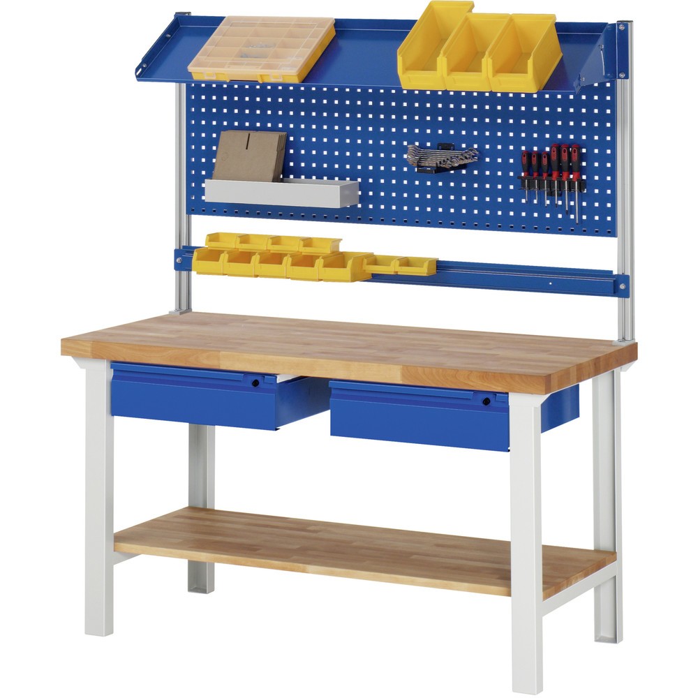 Immagine del prodotto n. 4: Banco da lavoro RAU serie 7000, AxLxP 840 x 1.500 x 700 mm, 2 cassetti 2 x 150 mm