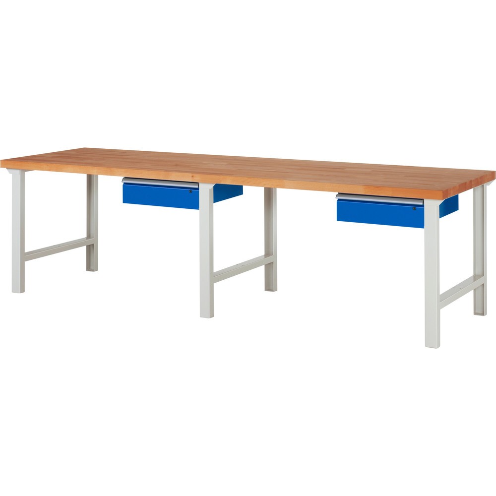 Immagine del prodotto n. 1: RAU Banco da lavoro Serie 7000, HxLxP 790-1.140 x 3.000 x 900 mm, con 2 cassetti