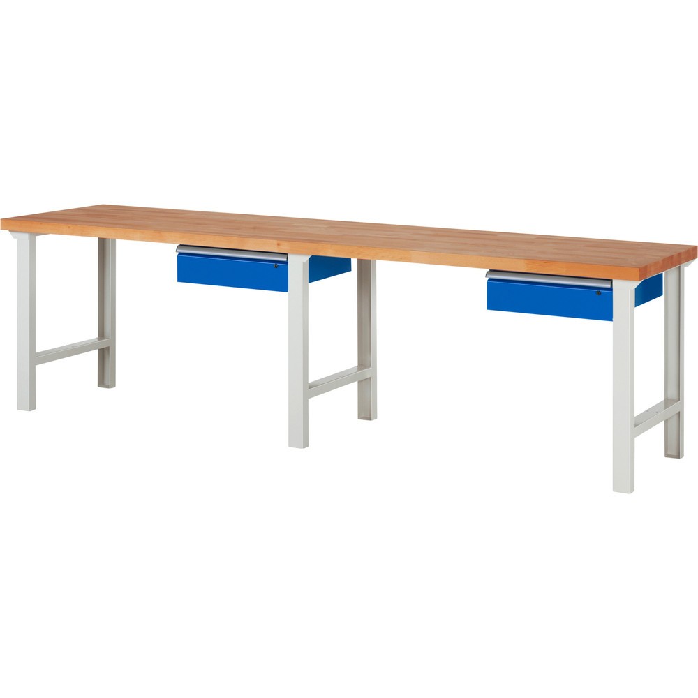 Immagine del prodotto n. 1: Banco da lavoro RAU serie 7000, AxLxP 840 x 3.000 x 700 mm, 2 cassetti 2 x 150 mm
