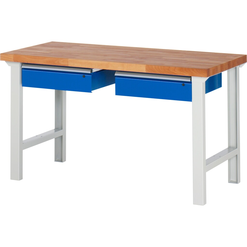 Banco da lavoro RAU serie 7000, AxLxP 840 x 1.500 x 700 mm, 2 cassetti 2 x 150 mm Immagine del prodotto: Banco da lavoro RAU serie 7000, AxLxP 840 x 1.500 x 700 mm, 2 cassetti 2 x 150 mm