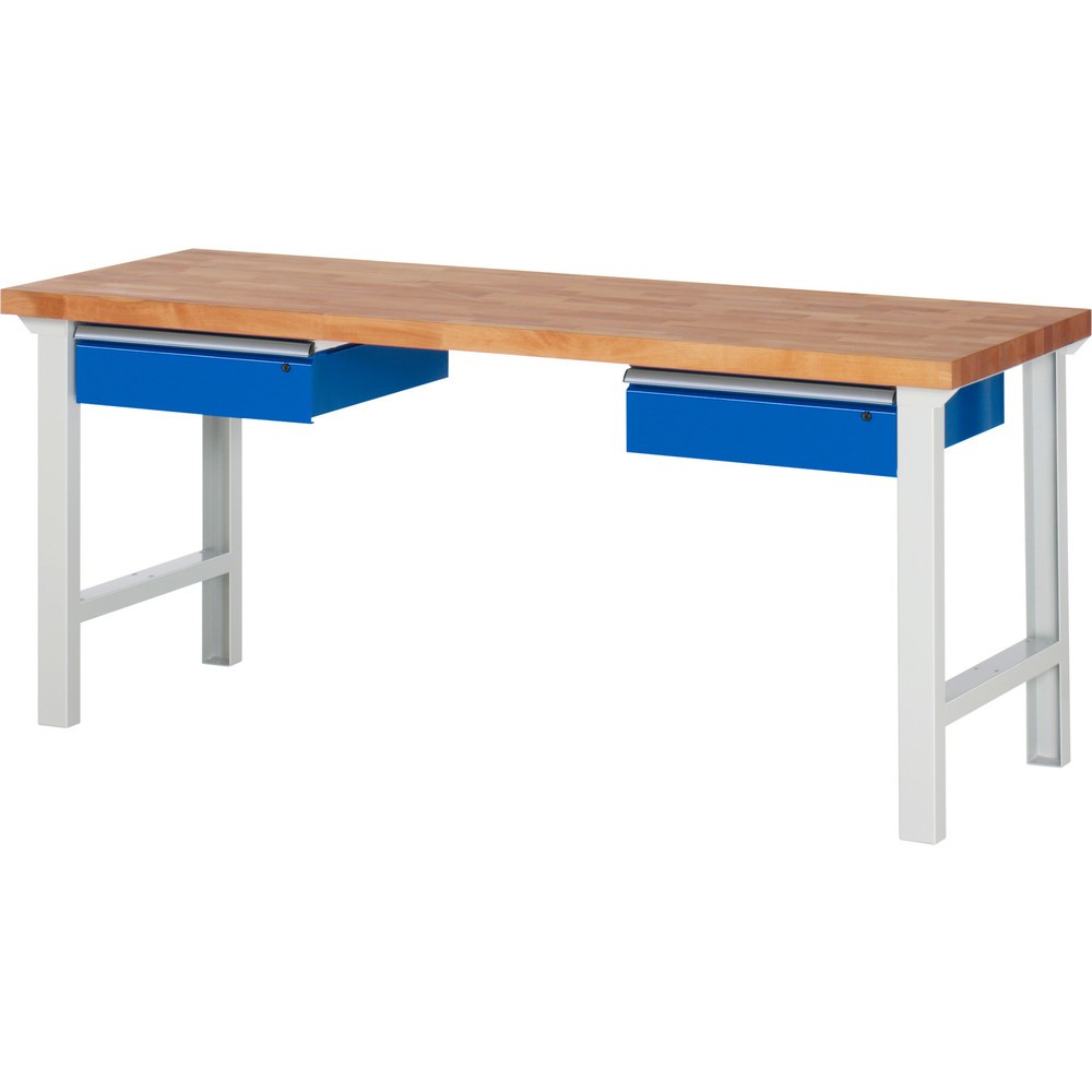 Immagine del prodotto n. 1: Banco da lavoro RAU serie 7000, AxLxP 840 x 2.000 x 700 mm, 2 cassetti 2 x 150 mm