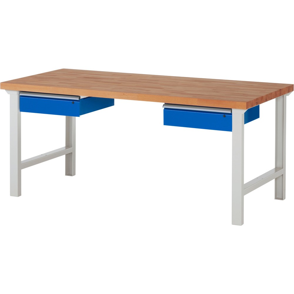 Immagine del prodotto n. 1: Banco da lavoro RAU serie 7000, AxLxP 840 x 2.000 x 900 mm, 2 cassetti 2 x 150 mm