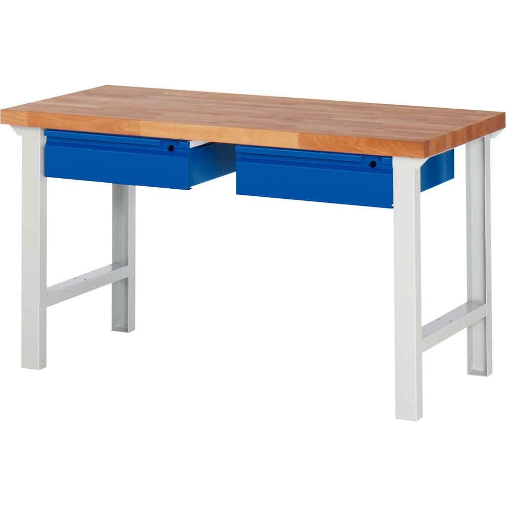 Immagine del prodotto: Banco da lavoro RAU serie 7000, AxLxP 840 x 1.500 x 700 mm, 2 cassetti 2 x 150 mm