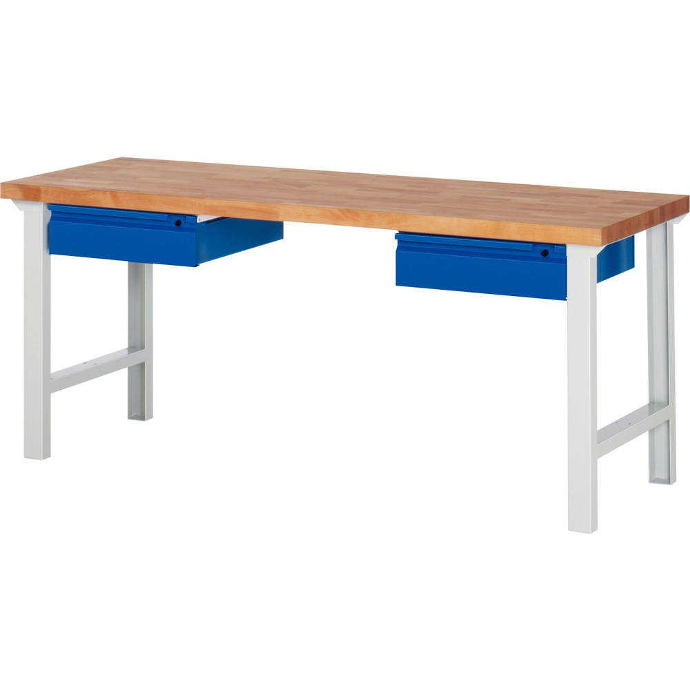 Immagine del prodotto n. 1: Banco da lavoro RAU serie 7000, AxLxP 840 x 2.000 x 700 mm, 2 cassetti 2 x 150 mm