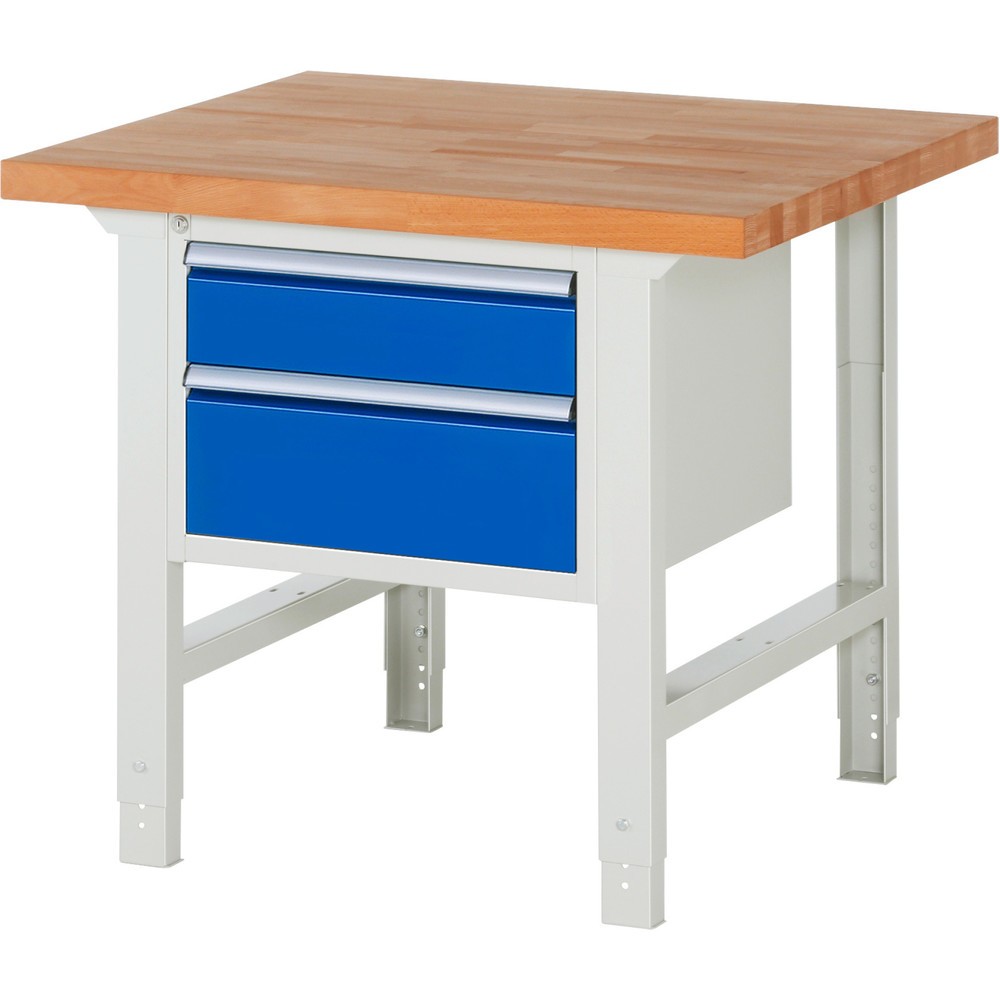 Immagine del prodotto n. 1: Banco da lavoro RAU serie 7000, AxLxP 790-1.140 x 1.000 x 900 mm, 2 cassetti 1 x 150 mm, 1 x 210 mm