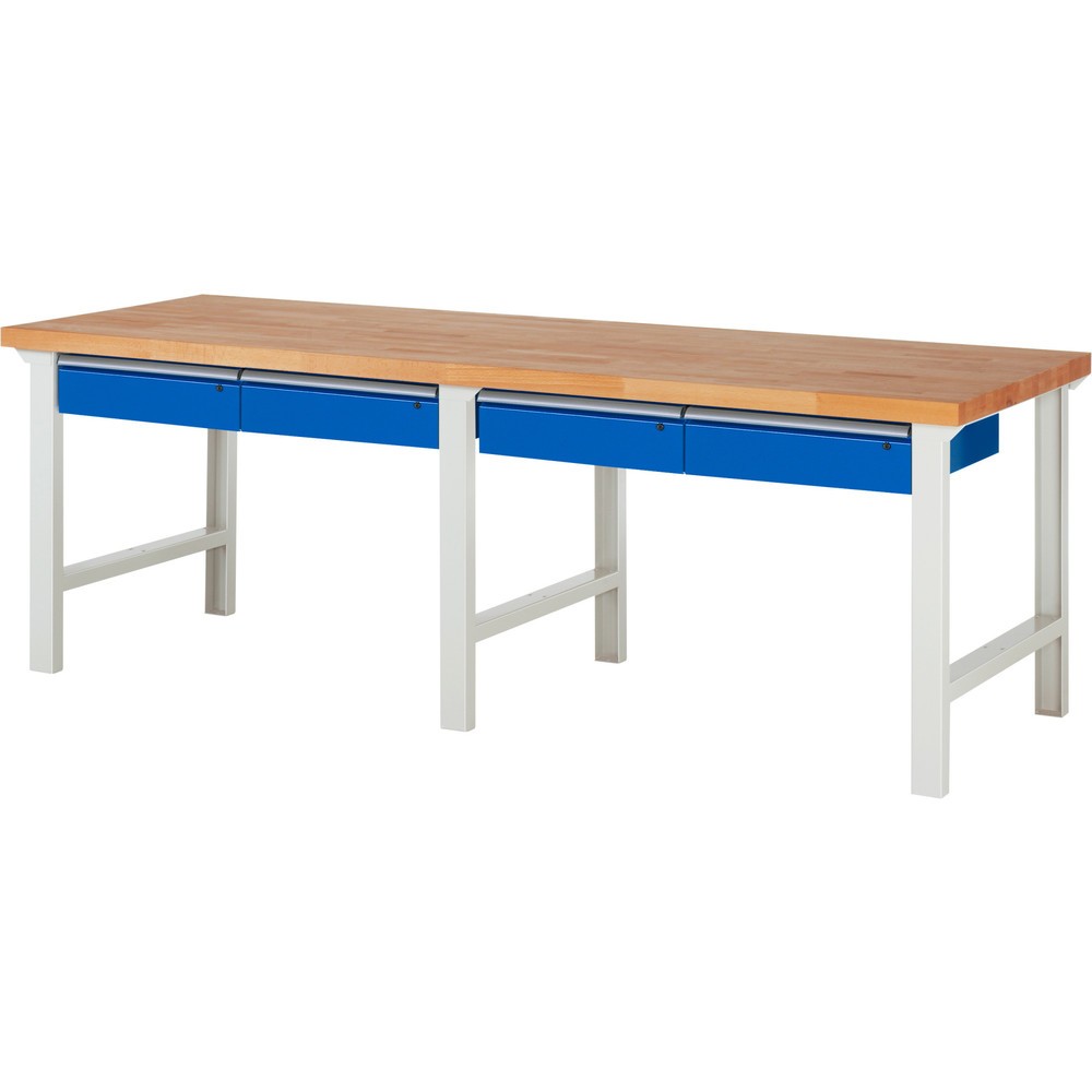 Immagine del prodotto n. 1: Banco da lavoro RAU serie 7000, AxLxP 840 x 2.500 x 900 mm, 4 cassetti 4 x 150 mm