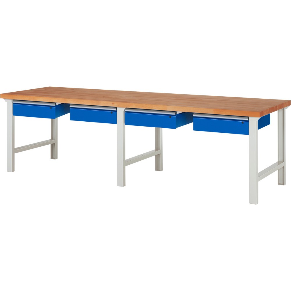 Immagine del prodotto n. 1: Banco da lavoro RAU serie 7000, AxLxP 840 x 3.000 x 900 mm, 4 cassetti 4 x 150 mm