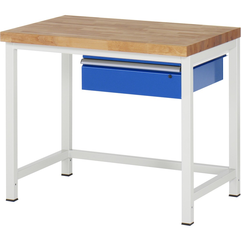 Immagine del prodotto: RAU Banco da lavoro Serie 8000, HxLxP 840-1.040 x 1.000 x 700 mm, 1 cassetto