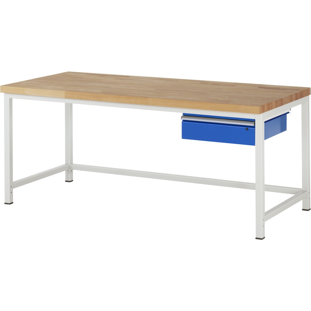 Immagine del prodotto: RAU Banco da lavoro Serie 8000, HxLxP 840-1.040 x 2.000 x 900 mm, 1 cassetto