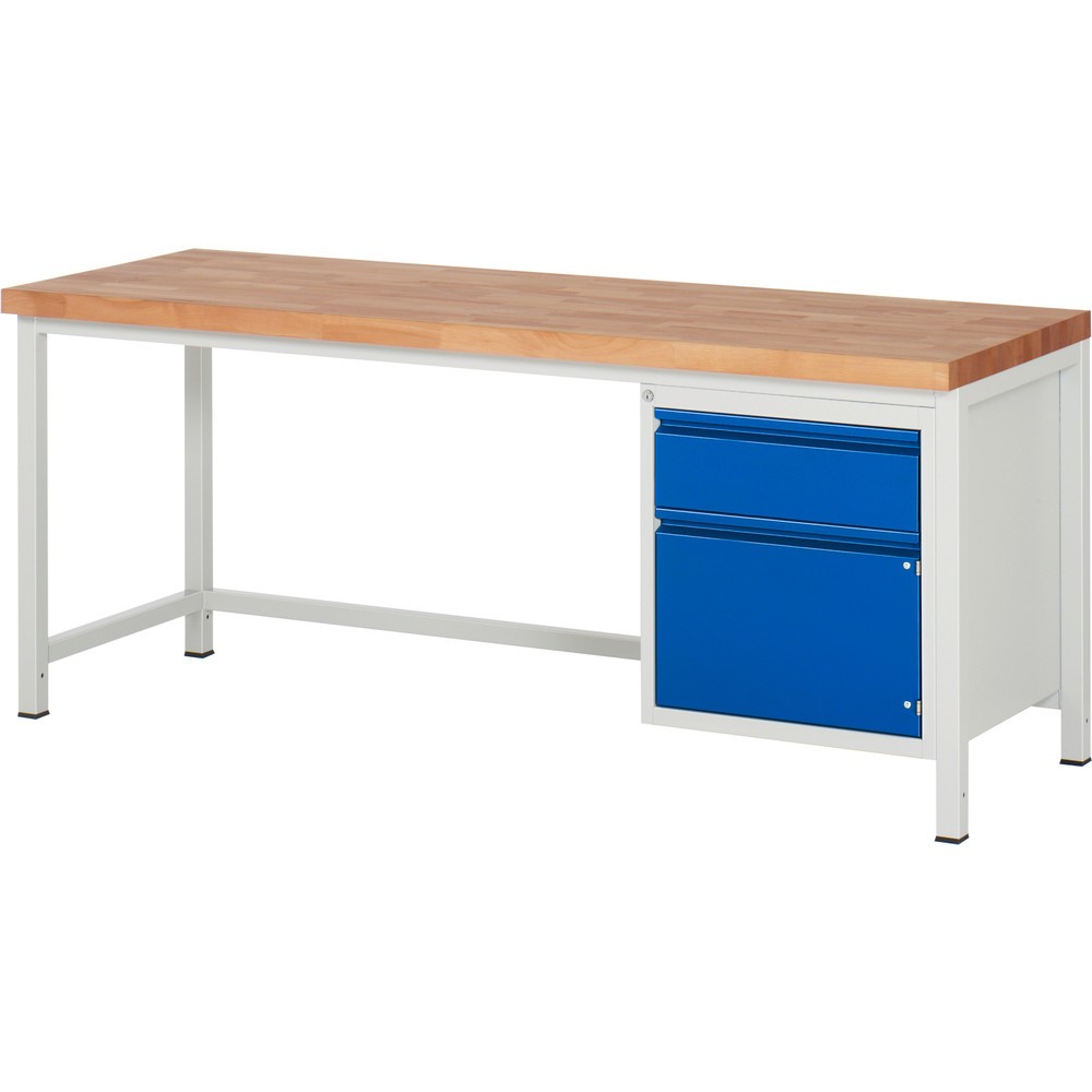 Immagine del prodotto: Banco da lavoro RAU serie 8000, 1 anta battente, AxLxP 840 x 2.000 x 700 mm, 1 cassetto