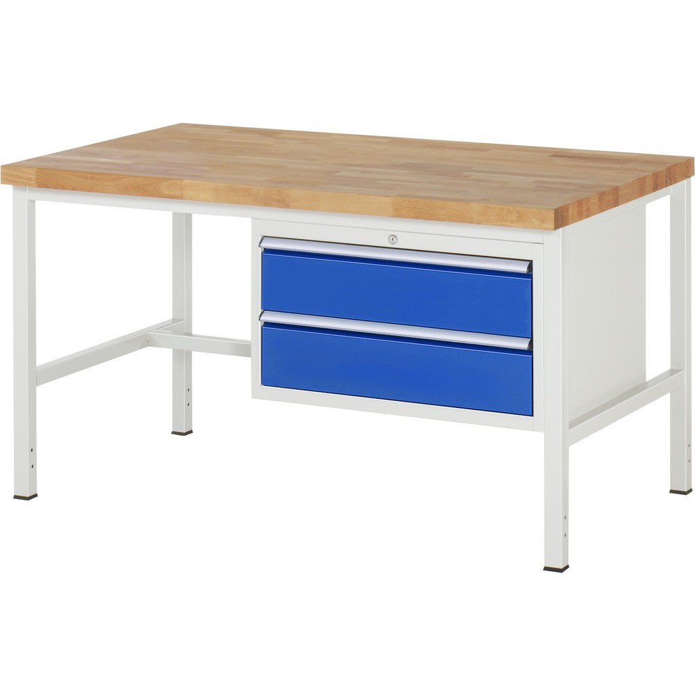 Immagine del prodotto n. 1: Banco da lavoro RAU serie 8000, AxLxP 840 x 1.500 x 900 mm, 2 cassetti estraibili al 100% 2 x 180 mm, portata cassetti 75 kg
