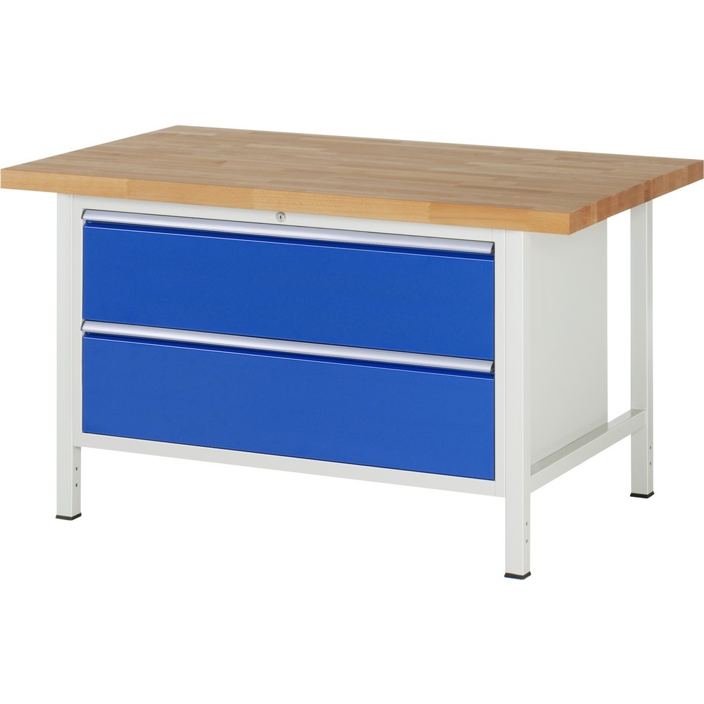 Immagine del prodotto n. 1: Banco da lavoro RAU serie 8000, AxLxP 840 x 1.500 x 900 mm, 2 cassetti estraibili al 100% 2 x 270 mm, portata cassetti 50 kg