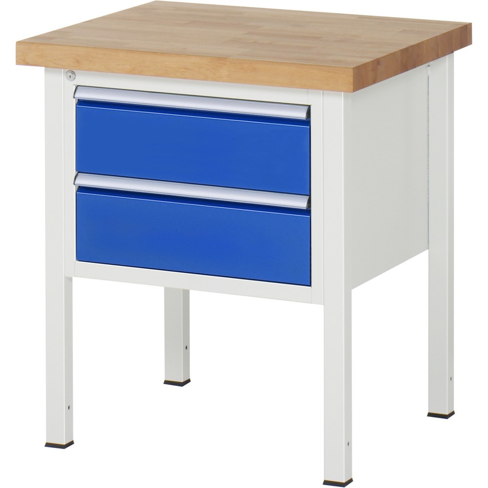 Immagine del prodotto: Banco da lavoro RAU serie 8000, HxLxP 840 x 750 x 700 mm, 2 cassetti estraibili al 100% 2 x 180 mm, portata cassetti 100 kg