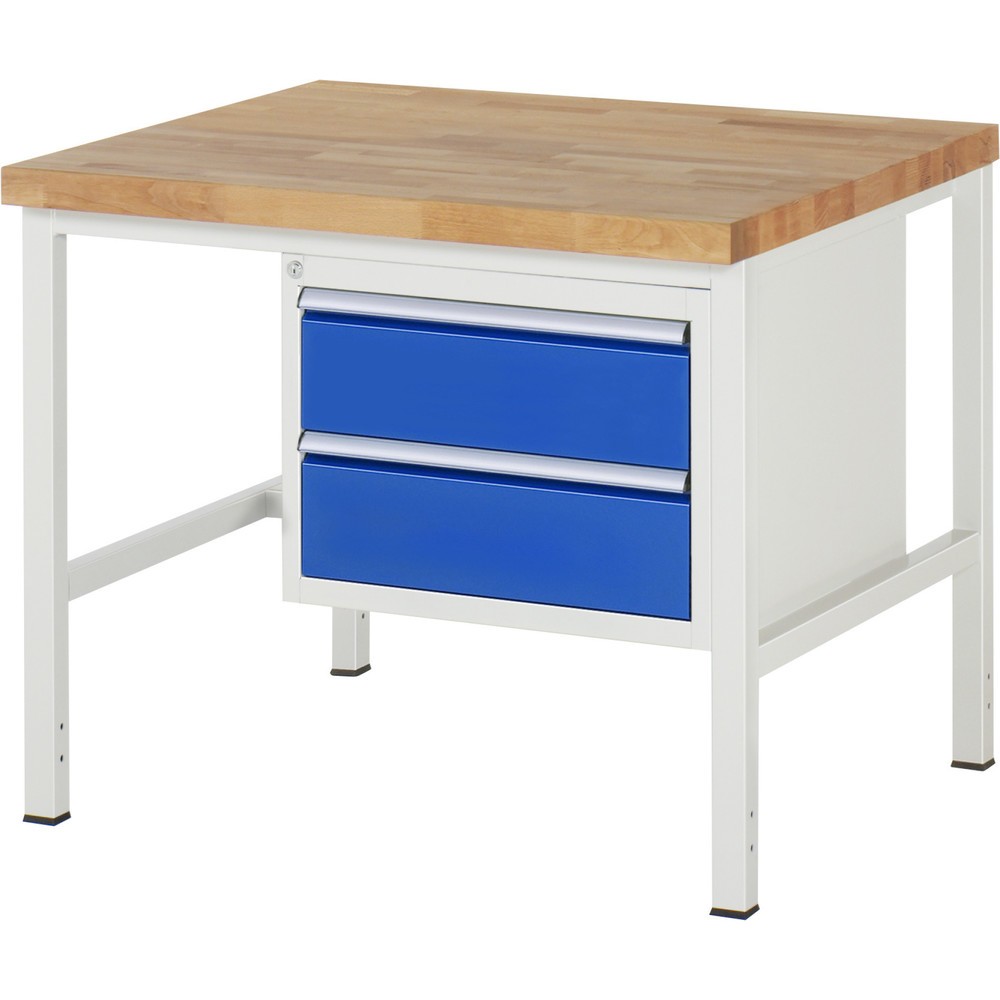 Immagine del prodotto: Banco da lavoro RAU serie 8000, HxLxP 840 x 1.000 x 900 mm, 2 cassetti estraibili al 100% 2 x 180 mm, portata cassetti 100 kg