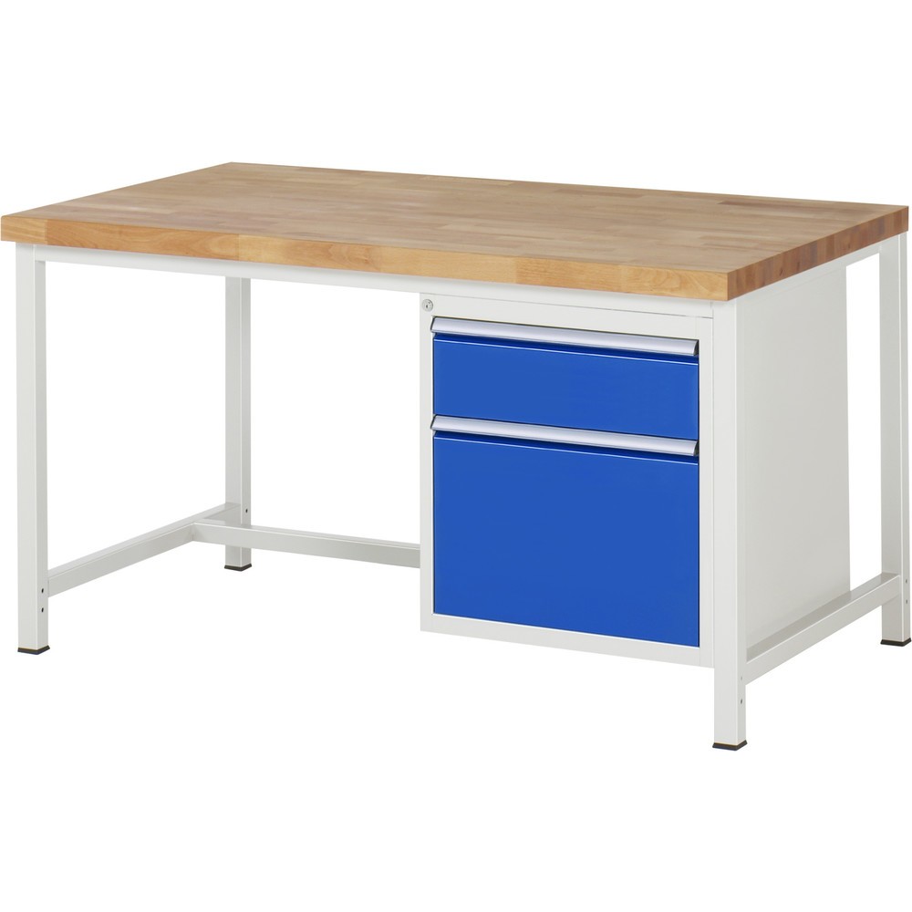 Immagine del prodotto n. 1: Banco da lavoro RAU serie 8000, AxLxP 840 x 1.500 x 900 mm, 2 cassetti estraibili al 90% 1 x 180, 1 x 360 mm, portata cassetti 100 kg