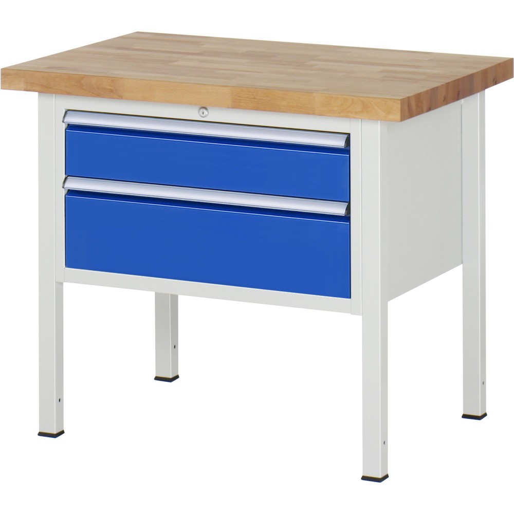 Immagine del prodotto n. 1: Banco da lavoro RAU serie 8000, AxLxP 840-1.040 x 1.000 x 700 mm, 4 cassetti estraibili al 100% 4 x 90 mm, portata cassetti 75 kg
