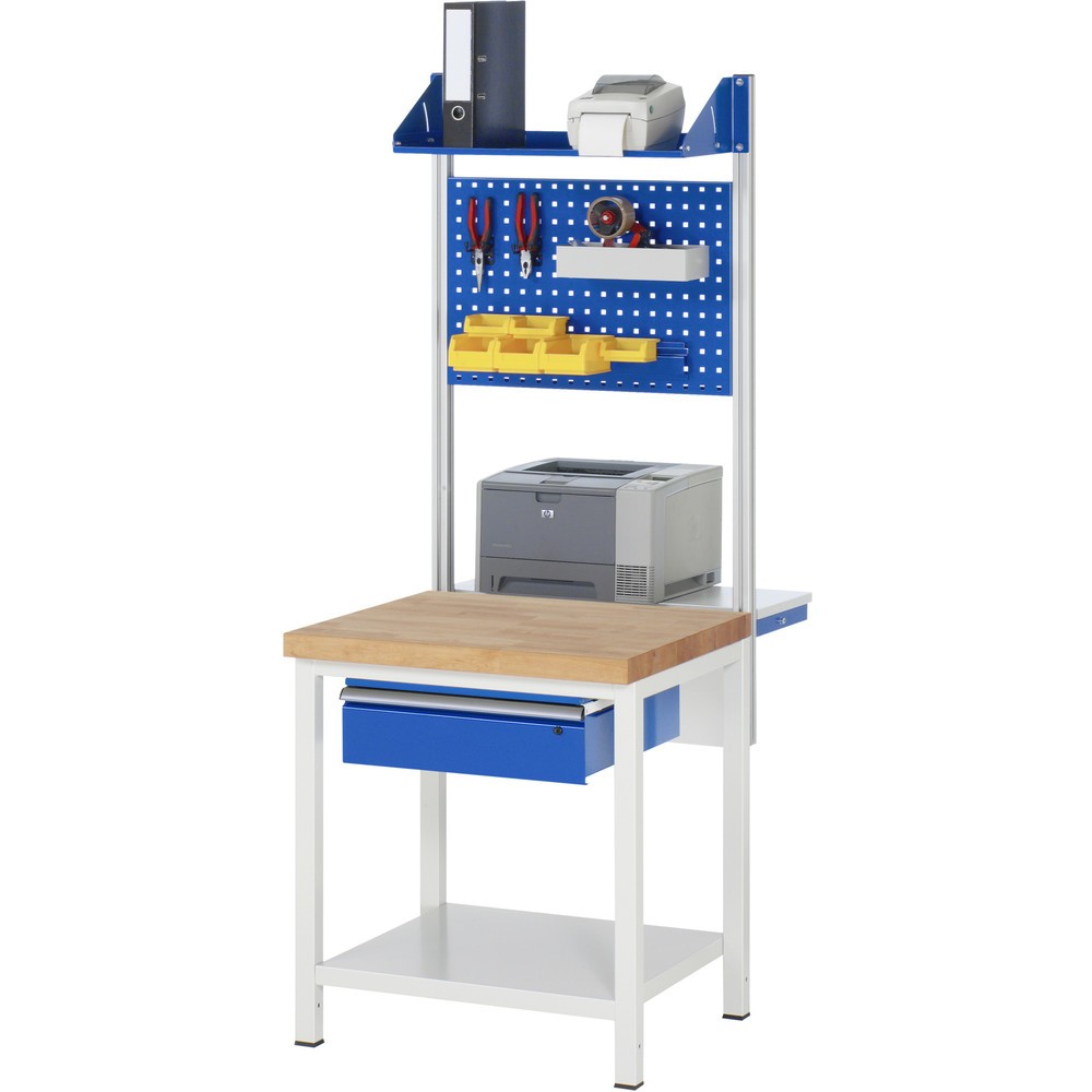 Immagine del prodotto n. 7: Banco da lavoro RAU serie 8000, AxLxP 840-1.040 x 750 x 700 mm, 1 cassetto, 1 piano di appoggio, profondità 650 mm