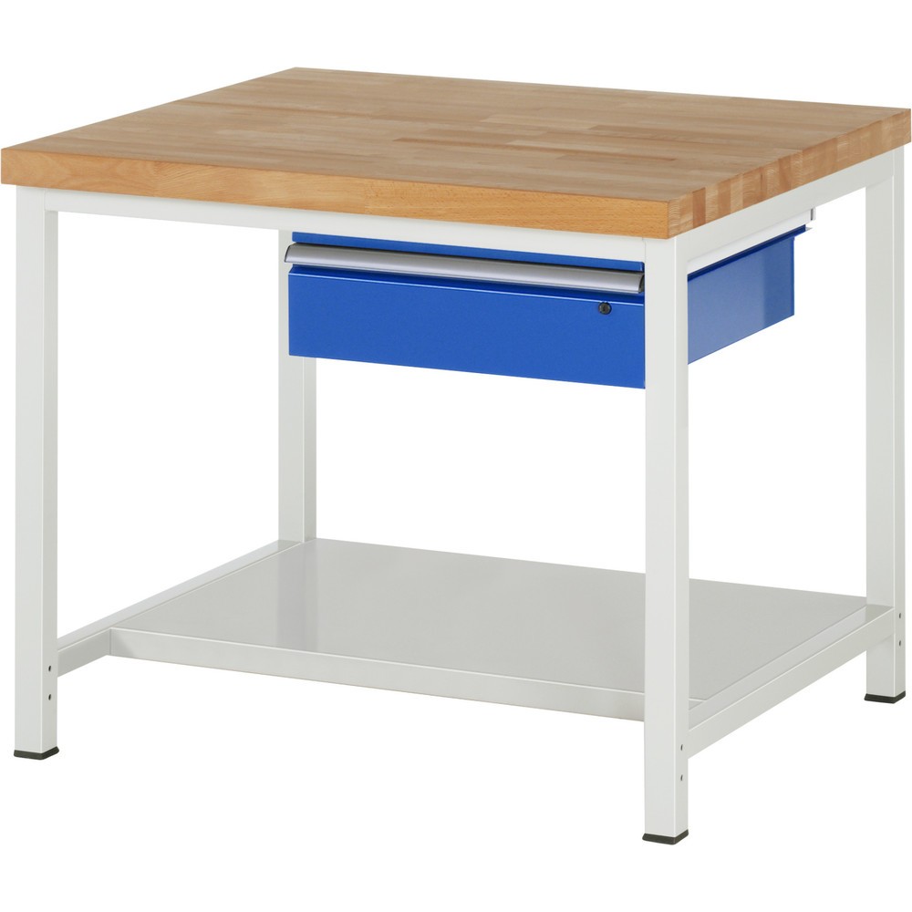 Immagine del prodotto n. 1: Banco da lavoro RAU serie 8000, AxLxP 840-1.040 x 1.000 x 900 mm, 1 cassetto, 1 piano di appoggio, profondità 650 mm