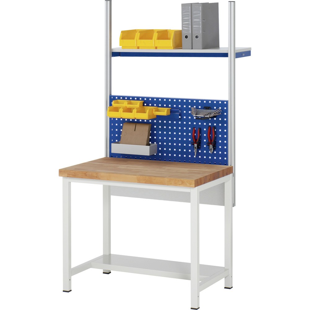 Immagine del prodotto n. 4: Banco da lavoro pesante RAU serie 8000, 1 piano di appoggio, profondità 320 mm, AxLxP 840-1.040 x 1.000 x 900 mm