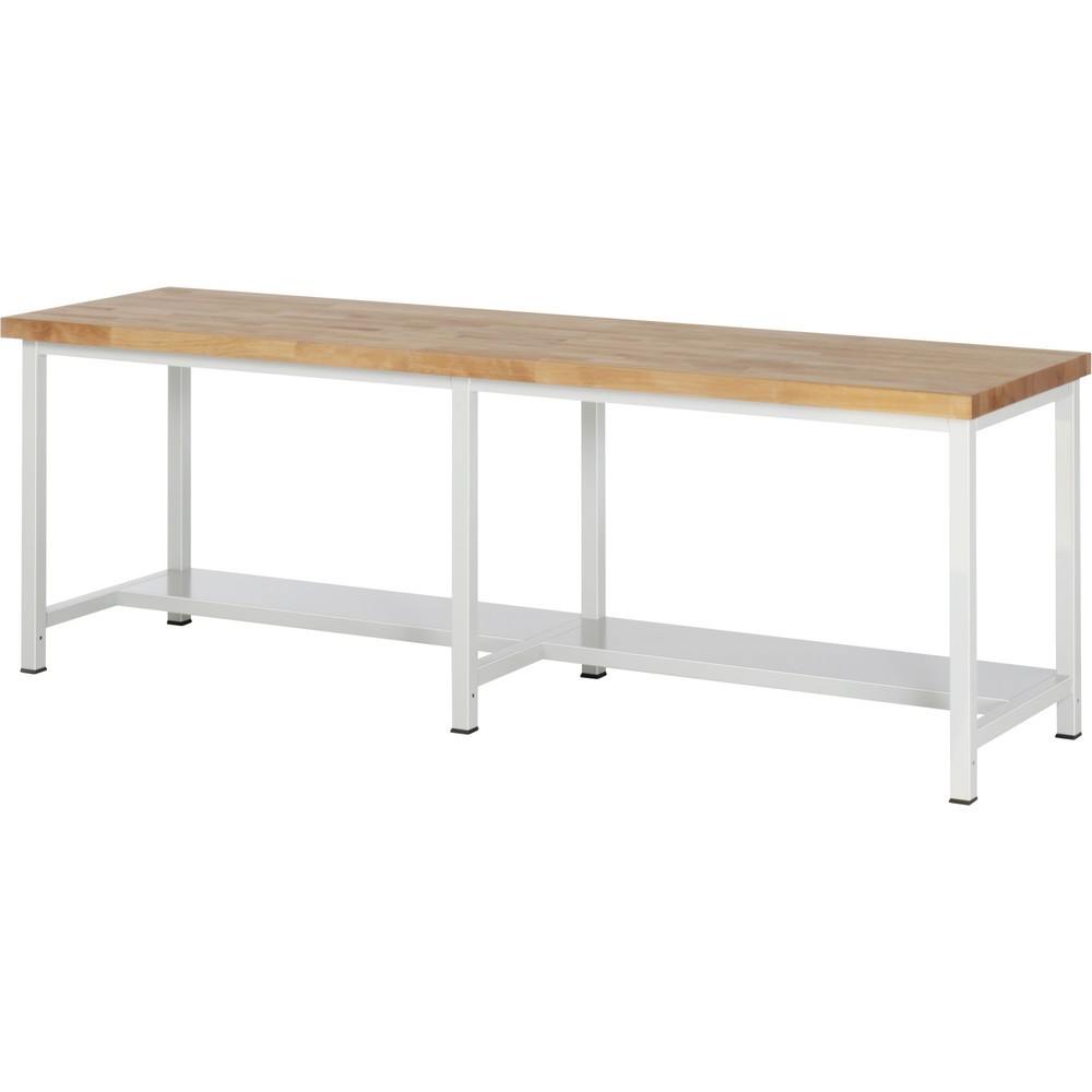 Immagine del prodotto n. 1: Banco da lavoro pesante RAU serie 8000, 1 piano di appoggio, profondità 320 mm, AxLxP 840-1.040 x 2.500 x 900 mm