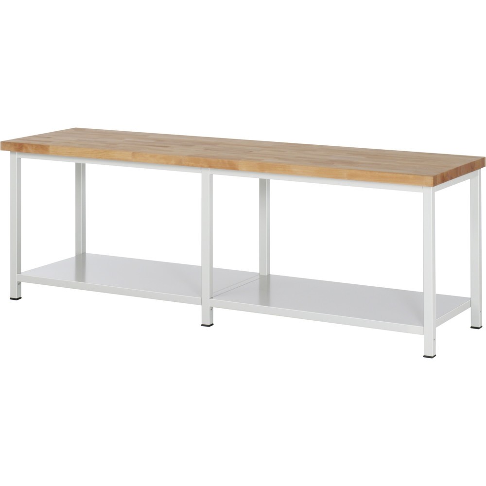 Immagine del prodotto: Banco da lavoro RAU serie 8000, 1 piano di appoggio, profondità 650 mm, AxLxP 840 x 2.500 x 700 mm