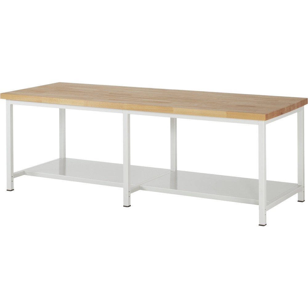 Immagine del prodotto: Banco da lavoro RAU serie 8000, 1 piano di appoggio, profondità 650 mm, AxLxP 840 x 2.500 x 900 mm